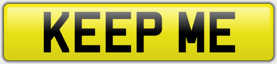 Retain my personal number plate online