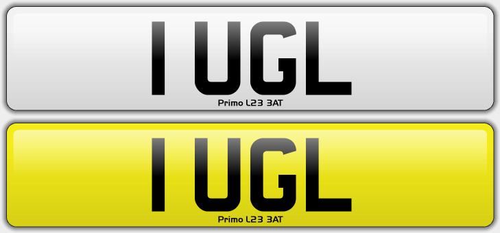1 UGL dateless number plate
