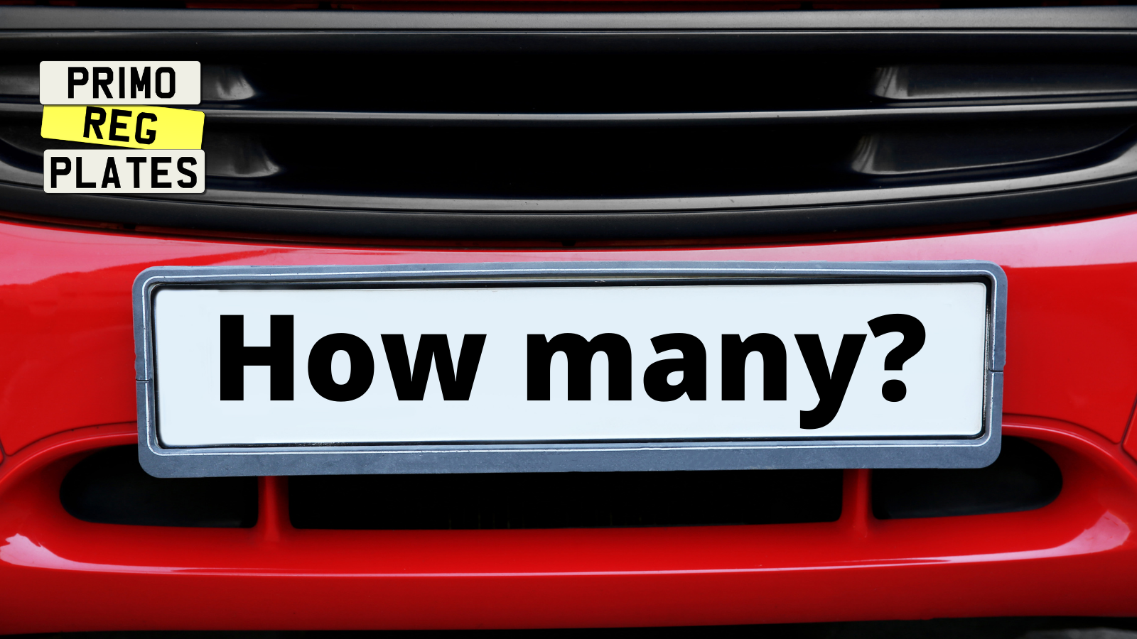 How many private number plates are there in the UK?