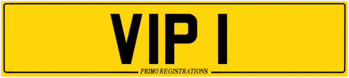 vip 1 number plate